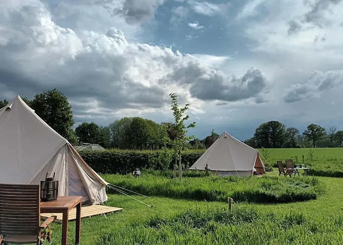 De Langenbrinck Eerlijk Heerlijk Overnachten In Blokhut En Ingerichte Tent * Breedenbroek